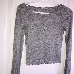 GREY LONG BELL SLEEVE TOP from bluenotes